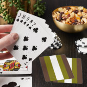 Jeu De Cartes rayures Brown, vertes et blanches (In Situ)