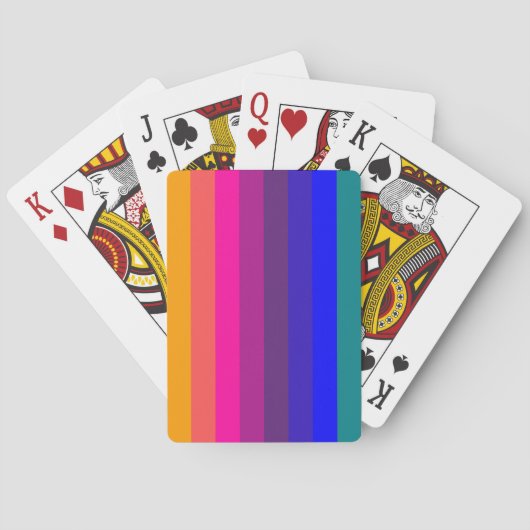 Jeu De Cartes Rayures Colorées (dos)