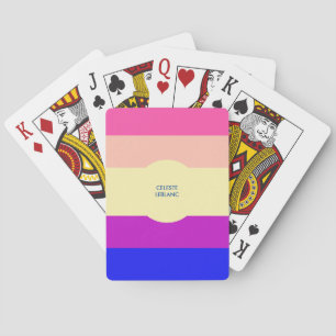 Jeu De Cartes Rayures Colorées Vives-Été-