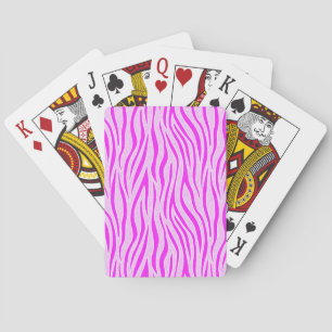 Jeu De Cartes Rayures de zèbre dans une impression safari rose p