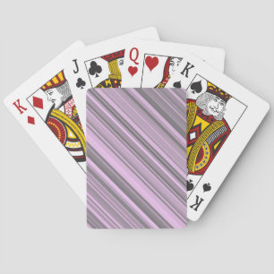 Jeu De Cartes Rayures Gris Violet