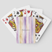Jeu De Cartes Rayures Iris Crème Violette   (dos)