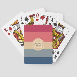 Jeu De Cartes Rayures Modernes-Coucher de soleil-Couleurs Tendan