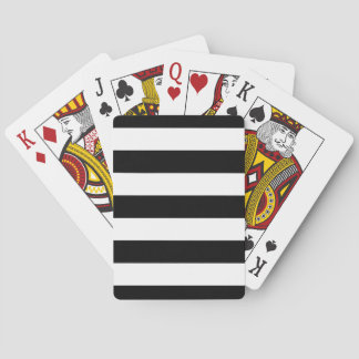 Jeu De Cartes Rayures noires et blanches élégantes