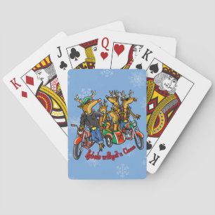 Jeu De Cartes Rebelles sans Claus Reindeer Blue Holiday