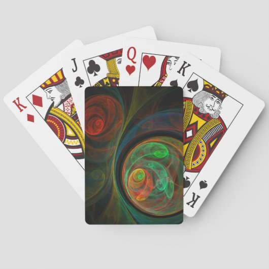 Jeu De Cartes Reborn Green Art Abstrait (dos)