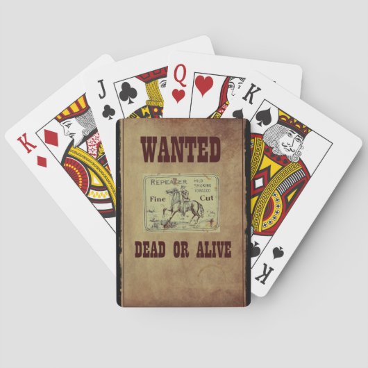 Jeu De Cartes Recherché mort ou vivant (dos)