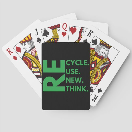 Jeu De Cartes Recycle Réutiliser Renouveler l'environnement de J (dos)