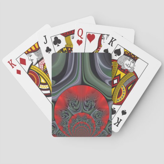 Jeu De Cartes Red Aurora Art Personnaliser d'impression (dos)