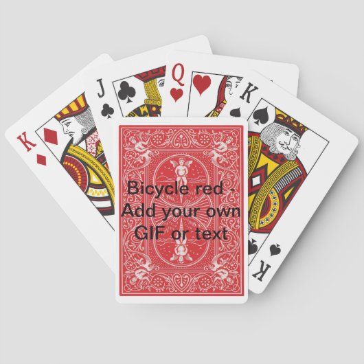 Jeu De Cartes Red Bicyle font votre propre (dos)