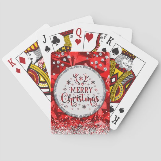 Jeu De Cartes Red Gorgey Emerald Joyeux Noël (dos)