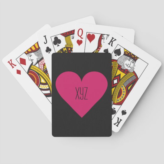 Jeu De Cartes Red Heart Valentine, carte à jouer (dos)