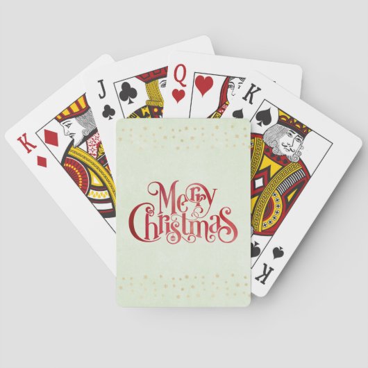 Jeu De Cartes Red Joyeux Noël Typographie Festive Police (dos)