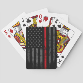 Jeu De Cartes Red Line Vintage American Flag Jouer des cartes