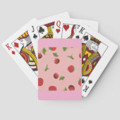 Jeu De Cartes Red Strawberry and Cherry Pattern Pink Fruit (dos)