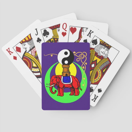 Jeu De Cartes Red Yin-Yang Elephant (dos)
