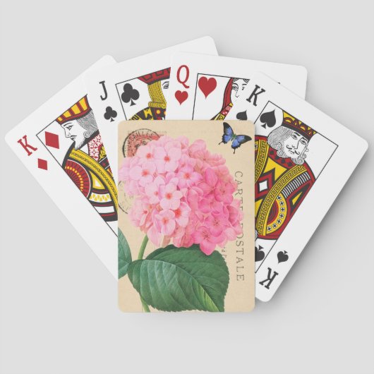 Jeu De Cartes Redoute Pink Hydrangea French Accent Cartes de lec (dos)