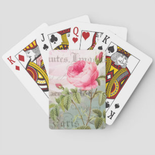 Jeu De Cartes Redoute Vintage Français Accent Rose Lecture Carte