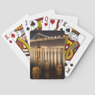 Jeu De Cartes Reflets nocturnes du Bay Bridge d'Oakland.