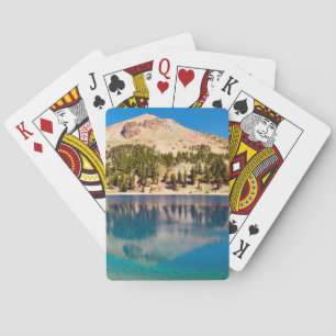 Jeu De Cartes Reflets sur le lac Helen, Lassen Volcanic