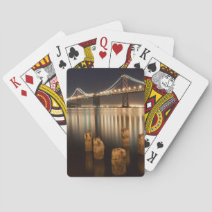 Jeu De Cartes Réflexions de nuit de pont de baie d'Oakland