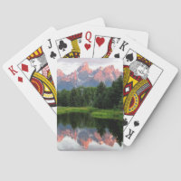 Réflexions grandes de Teton au-dessus de l'étang