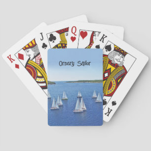Jeu De Cartes Régate de voile dans une zone de baie personnalise