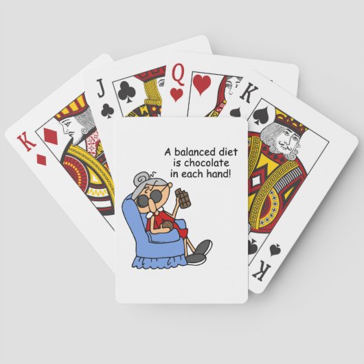 Jeu De Cartes Régime équilibré de chocolat (dos)