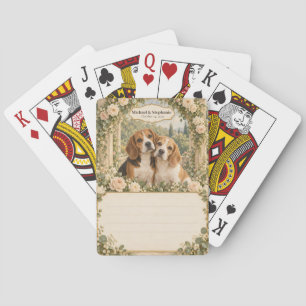 Jeu De Cartes Registre de mariage Beagle avec deck de cartes à s