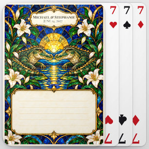 Jeu De Cartes Registre de mariage crocodile pour les invités ave
