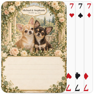 Jeu De Cartes Registre de mariage pour invités avec deck de cart