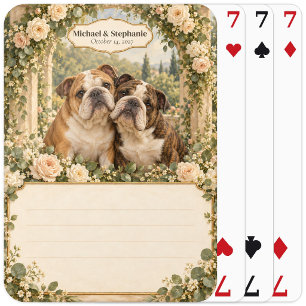 Jeu De Cartes Registre de mariage pour invités avec des cartes à