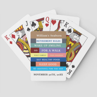 Jeu De Cartes Règles personnalisées de retraite amusante Humour