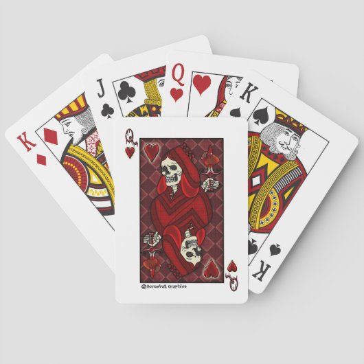 Jeu De Cartes Reine de coeur morte (dos)