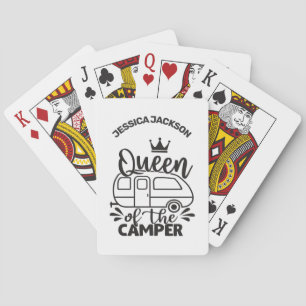 Jeu De Cartes Reine du Camper avec couronne et nom amoureux du c