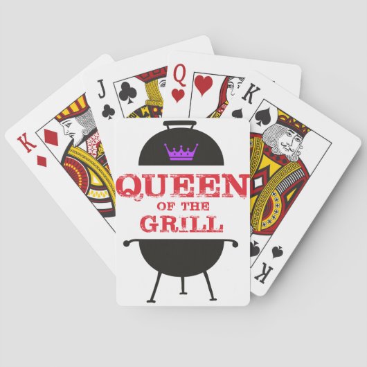 Jeu De Cartes Reine Du Grill, Rouge Couronne Violet (dos)