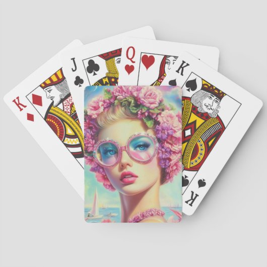 Jeu De Cartes Reine glamour tropicale (dos)
