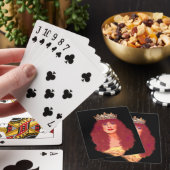 Jeu De Cartes Reine rouge haïe avec couronne juive (In Situ)