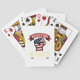 Jeu De Cartes Rejetant les rois depuis 1776 Patriote Américain I