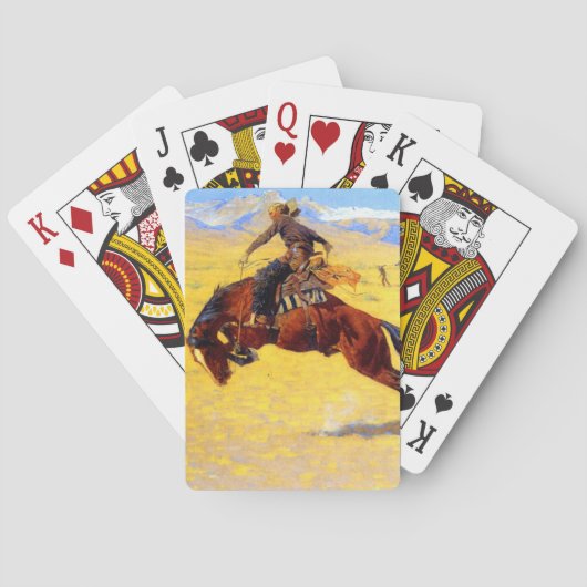 Jeu De Cartes Remington Old West Horse et Cowboy (dos)