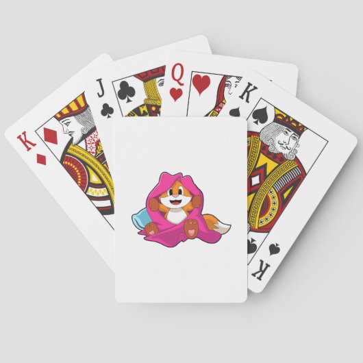 Jeu De Cartes Renard avec Coussin et couverture (dos)