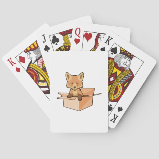 Jeu De Cartes Renard comme bébé dans la boîte (dos)