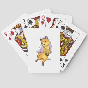 Jeu De Cartes Renard comme mariée avec voile