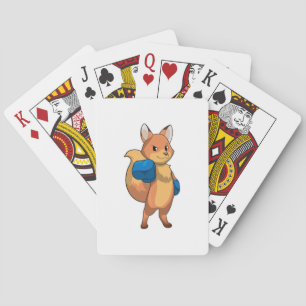 Jeu De Cartes Renard en boîte avec gants de boxe