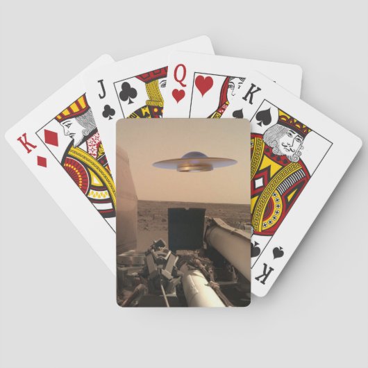 Jeu De Cartes Rencontre avec la soucoupe UFO Alien Mars InSight (dos)