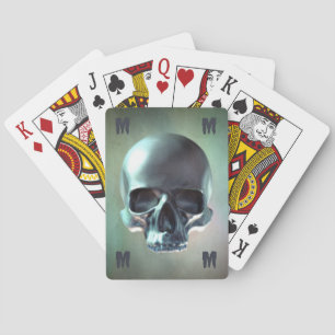 Jeu De Cartes rendu du crâne 3D
