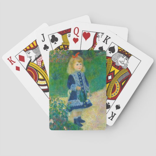 Jeu De Cartes Renoir fille avec une canne d'arrosage (dos)