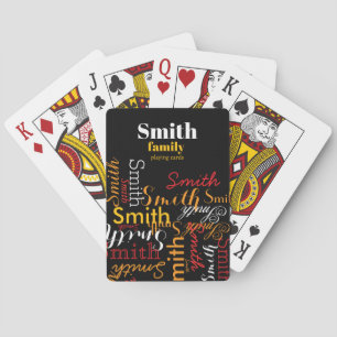 Jeu De Cartes Répétition de la typographie de nom de famille Noi