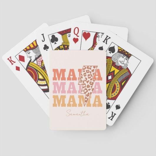 Jeu De Cartes Répétition Rustique "Mama" (dos)