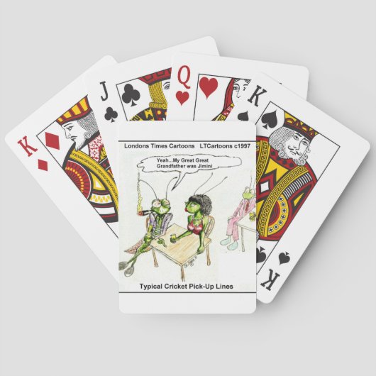 Jeu De Cartes Répliques d'approche drôles sur le cricket (dos)